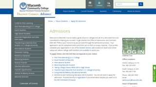 Macomb Community College - Admissions