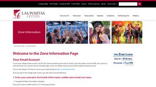 Zone Information - Las Positas College