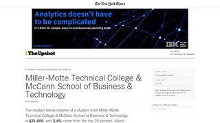 Economic diversity and student outcomes at Miller-Motte Technical ...