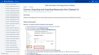 Canvas: Exporting and Importing Resources from Classes*v2 - SOM IT ...