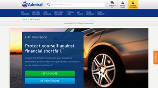 Admiral GAP Insurance - get a quote