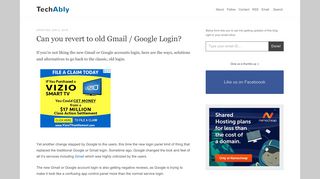 Revert to old Gmail login - solutions & alternatives - TechAbly