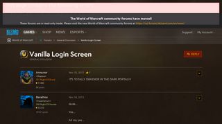 Vanilla Login Screen - World of Warcraft Forums - Blizzard ...