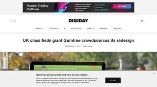 UK classifieds giant Gumtree crowdsources its redesign - Digiday