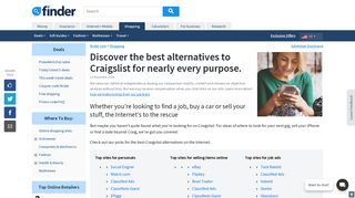 Top online sites like Craigslist | finder.com