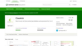 Classkick Review for Teachers | Common Sense Education