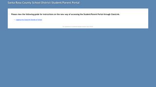 Santa Rosa County School District Student/Parent Portal