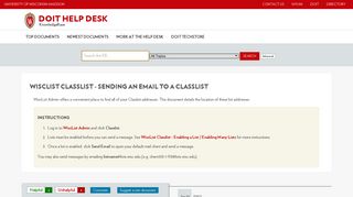 WiscList Classlist - Sending an Email to a Classlist - Kb.wisc.edu…