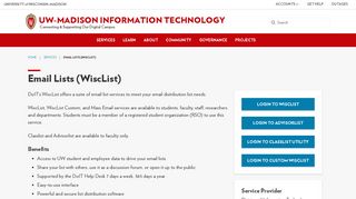 Email lists (WiscList) - UW-Madison Information Technology
