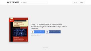 Comp TIA Network Guide to Managing and Troubleshooting Networks ...