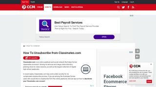 How To Unsubscribe from Classmates.com - Ccm.net