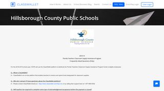 Hillsborough County Public Schools - ClassWallet