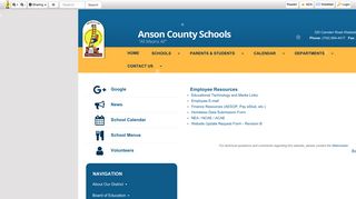 Employee Resources • Page - Anson County Schools