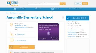 Ansonville Elementary School Profile (2018-19) | Wadesboro, NC