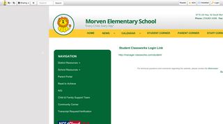 Student Classworks Login Link • Page - Morven Elementary School
