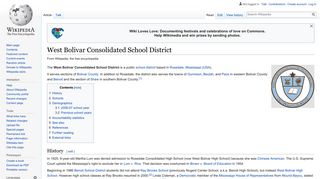 West Bolivar Consolidated School District - Wikipedia