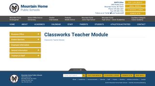 Classworks Teacher Module | Mountain Home Public Schools