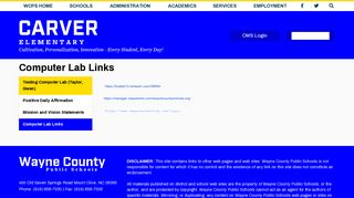 Computer Lab Links - Wayne County Public Schools