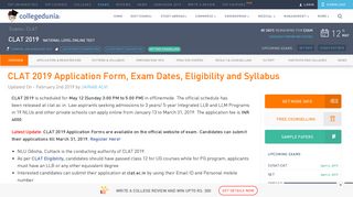 CLAT 2019 Application Form, Exam Dates (Released), Eligibility and ...