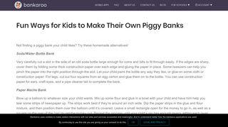 Fun Ways for Kids to Make Their Own Piggy Banks – bankaroo ...