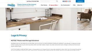 Legal and Privacy | Clayton Homes of San Antonio