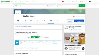 Clayton Homes Employee Benefit: Employee Discount | Glassdoor.ca