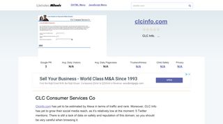 Clcinfo.com website. CLC Consumer Services Co.