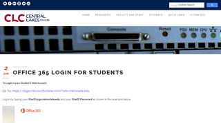Office 365 Login for Students – CLC Technology Support