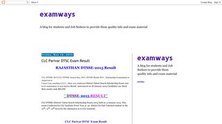 examways: CLC Parivar DTSC Exam Result