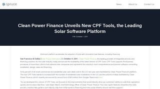 Clean Power Finance Unveils New CPF Tools, the Leading Solar ...