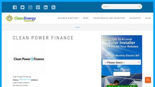 Clean Power Finance | Cleanenergyauthority.com