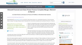 Kilowatt Financial and Clean Power Finance Complete Merger ...