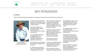 About the Organisation - Clean Up Australia