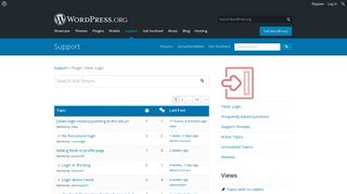 [Clean Login] Support | WordPress.org