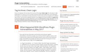 Clean Login – Plugin Vulnerabilities