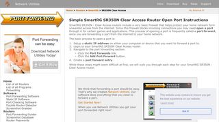 Simple SmartRG SR350N Clear Access Router Open Port Instructions