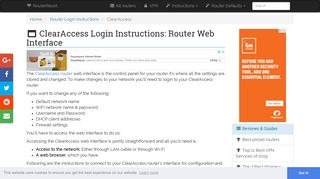 ClearAccess Login: How to Access the Router Settings | RouterReset