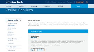 Online Services | Eastern Bank