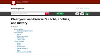 Clear your web browser's cache, cookies, and history