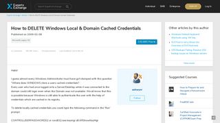 How to DELETE Windows Local & Domain Cached Credentials