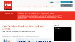 Clear Capital provides alternative to traditional appraisals | 2016-09 ...