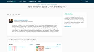 Does insurance cover ClearCorrect braces? | Orthodontics - Sharecare