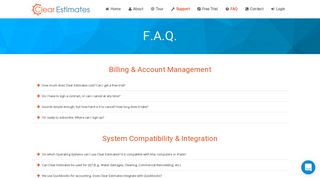 FAQ's | Clear Estimates