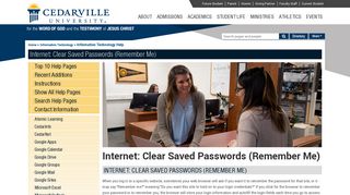 Internet: Clear Saved Passwords (Remember Me) - Help Pages ...