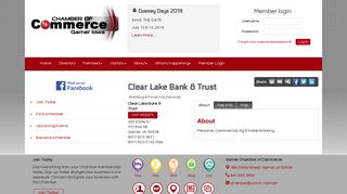 Clear Lake Bank & Trust | Banking & Financial Services - Garner ...