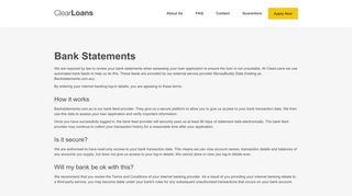 ClearLoans : Bank Statements