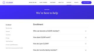 We're Here to Help | Support | CLEAR