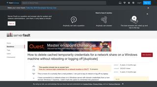 How to delete cached temporarily credentials for a network share ...