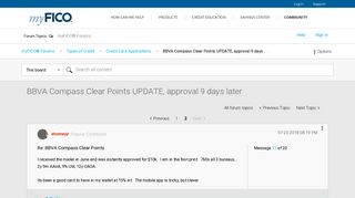 BBVA Compass Clear Points UPDATE, approval 9 days ... - Page 2 ...
