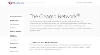The Cleared Network - ClearanceJobs Employer Information Center